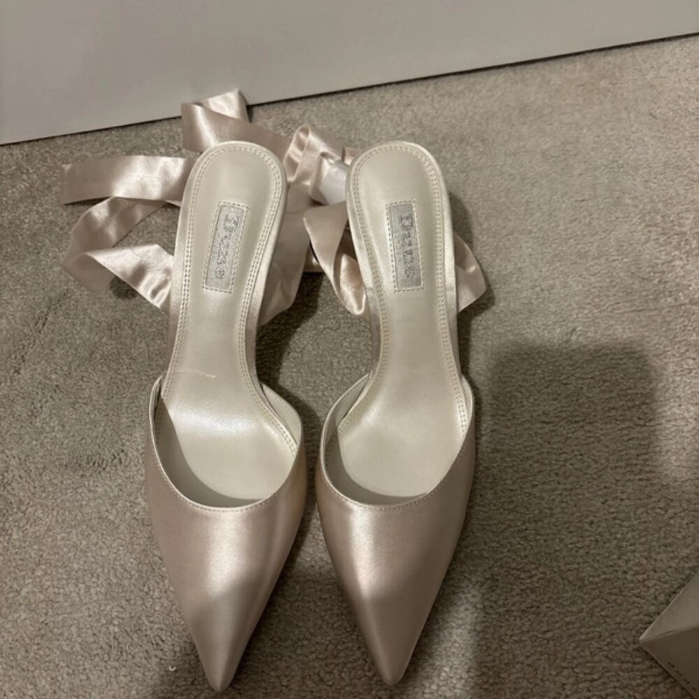Dune White Heel Shoes